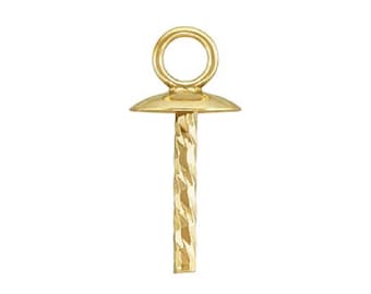 14K Gold Filled Cup & Peg Drop Charms, Gold Filled Cup and Peg, 5mm Cup, Sparkle 8mm Peg Drop, Cup Peg Charm, Jewelry Findings 1/20 14K