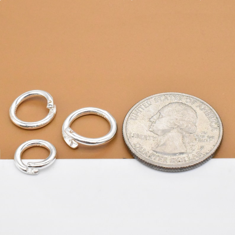 4 Sterling Silver Lock Jump Rings 6mm 8mm 10mm 12mm 14mm 925 Etsy