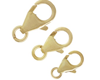 14K Gold Filled Trigger Clasps with Open Jump Ring, 14K Gold Filled Lobster Clasp, Bracelet Clasp, Necklace Clasp, Gold Clasp