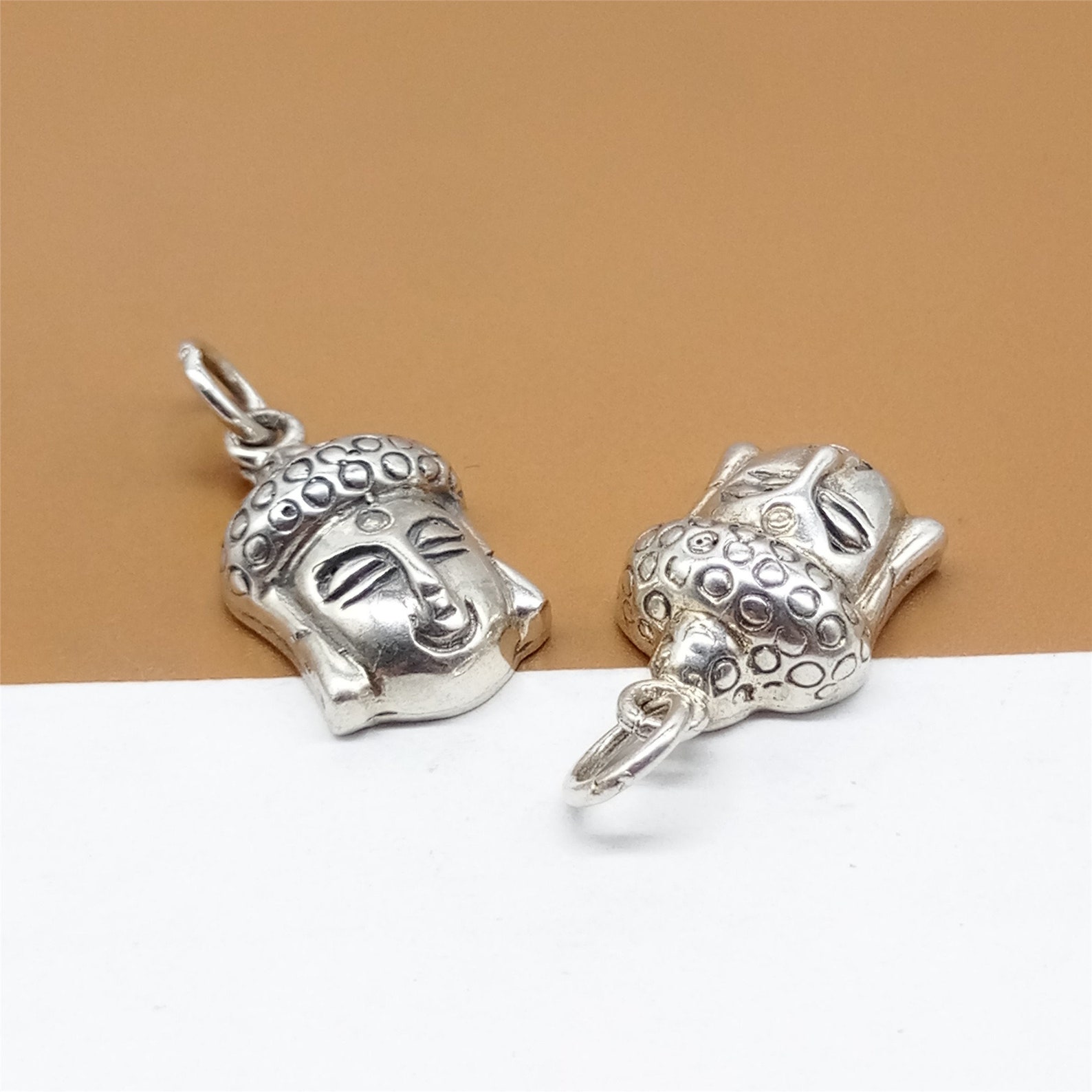 925 Sterling Silver Buddha Statue Charm Buddhism Buddhist Etsy