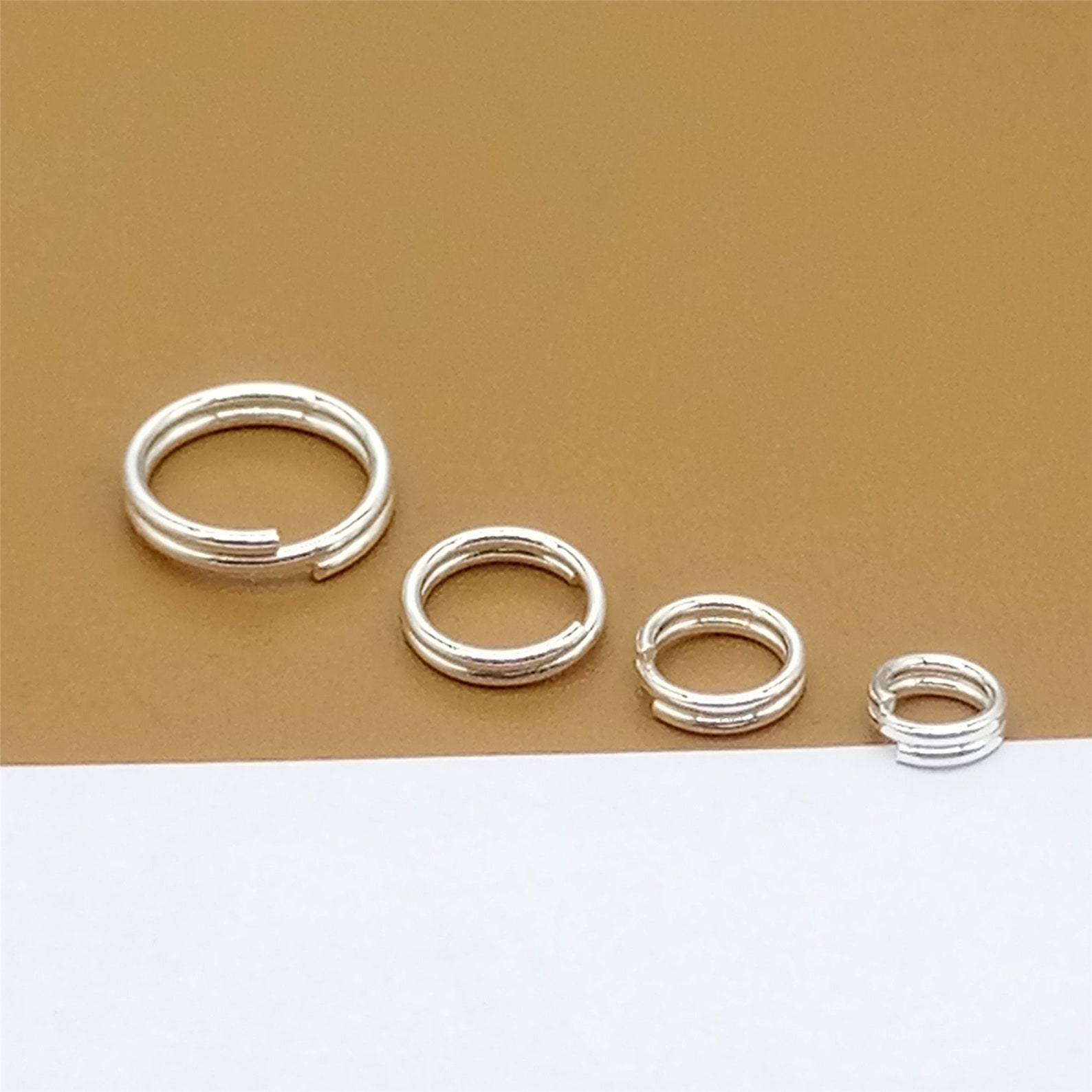 30 Sterling Silver Split Rings 4mm 5mm 6mm 7mm 8mm, Silver Split Ring