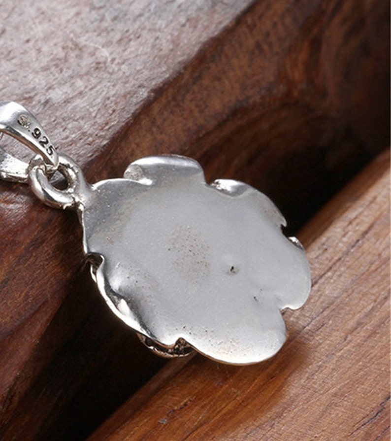 925 Silver Flower Pendant for Necklace 6.8 grams Floral Flower Pendant SP491 Sterling Silver Rose Charm