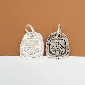 2 Sterling Silver Zashi Lhamo Charms, 925 Silver Wealth God Charm, Tibetan Charm, Small Zashi Lhamo Pendant, Buddhist Charm, Bracelet Charm