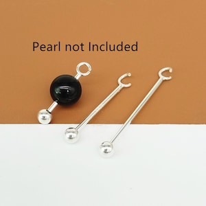 8 Sterling Silver Screw Eyepins with Open Jump Ring, 925 Silver Eye Pin Headpin, Threaded Ball Eyepin, Pin Length 15mm 20mm 25mm