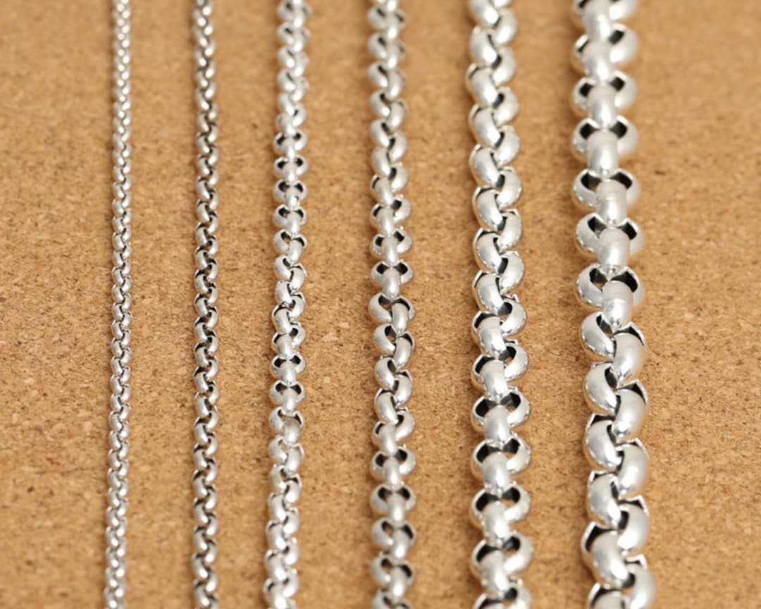 50 Pcs - 18/24/30 Inch Antique Silver Color Necklace Chain for