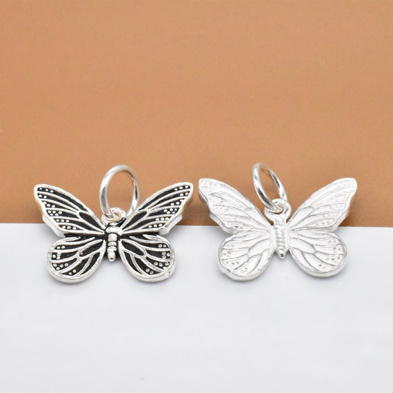 Butterfly silver charms deals