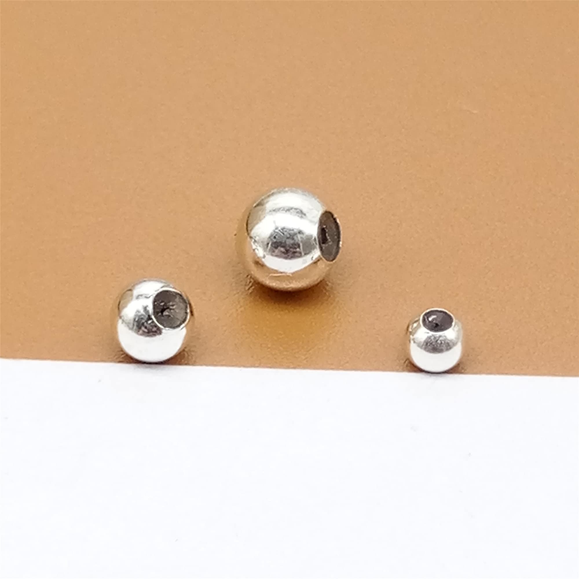 10 Perline In Argento Sterling 925 Con Silicone, Formato UFO E Piattino, 5-8 Mm, Per Bracciali E Collane, ASG2040 - 6