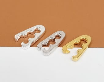Sterling Silver Clip On Clasp for Pearl Bracelet Necklace, 925 Silver Detangler Pearl Clasp, Gold Plated Stopper Clasp for Bracelet
