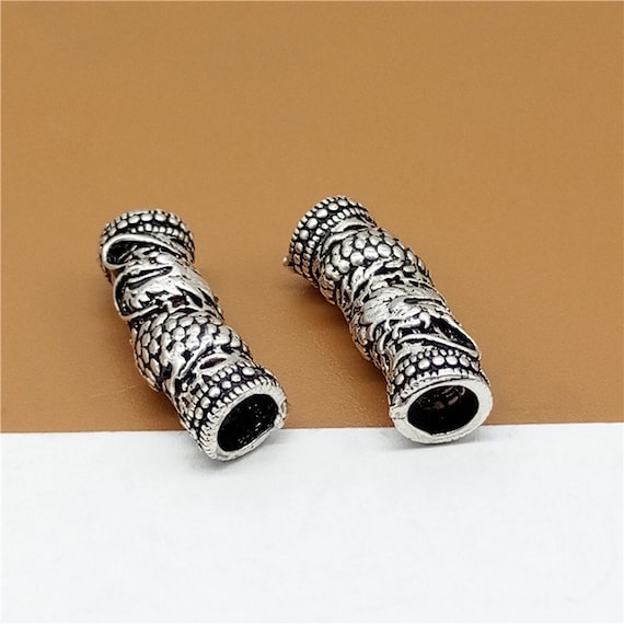 2pcs of 925 Sterling Silver Large Hole Dragon Beads European