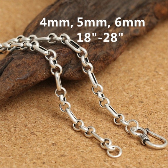 Sterling Silver Figaro Chain Link Chain 
