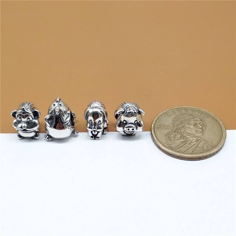 Sterling Silver Chinese Zodiac Beads for European Bracelet - Etsy Canada