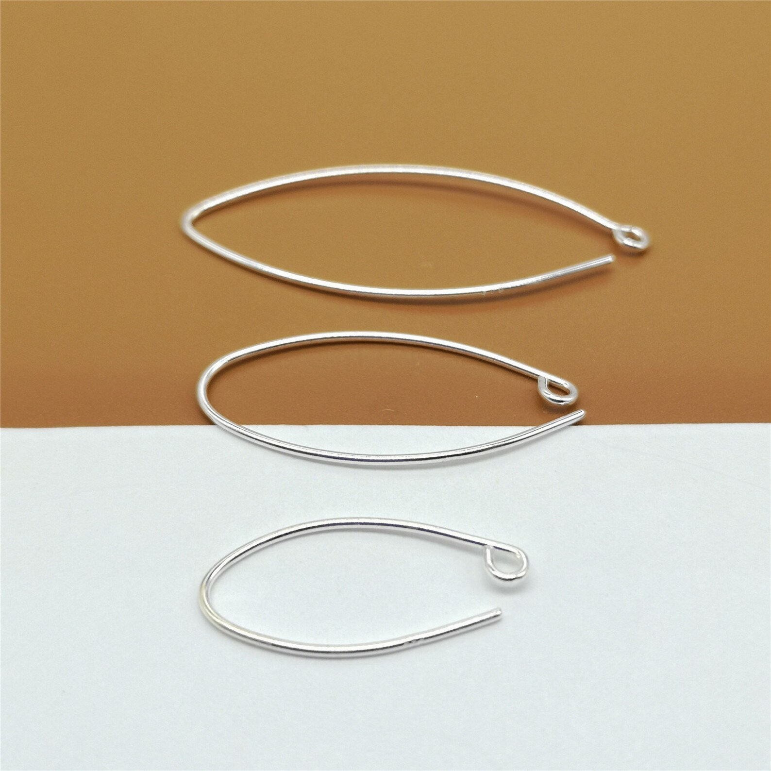 4 Pairs Sterling Silver Earring Hooks V Shape Earring Wire Etsy