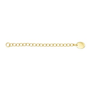 2pcs 14K Gold Filled Oval Quality Tag Extension Chain, Chain Extender, Cable Chain, Cable Chain Extender, 14K Gold Filled Findings Jewelry