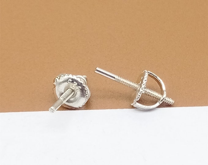 20 Pairs Sterling Silver Earring Posts W/ Flat Back 1.5mm 2mm Etsy