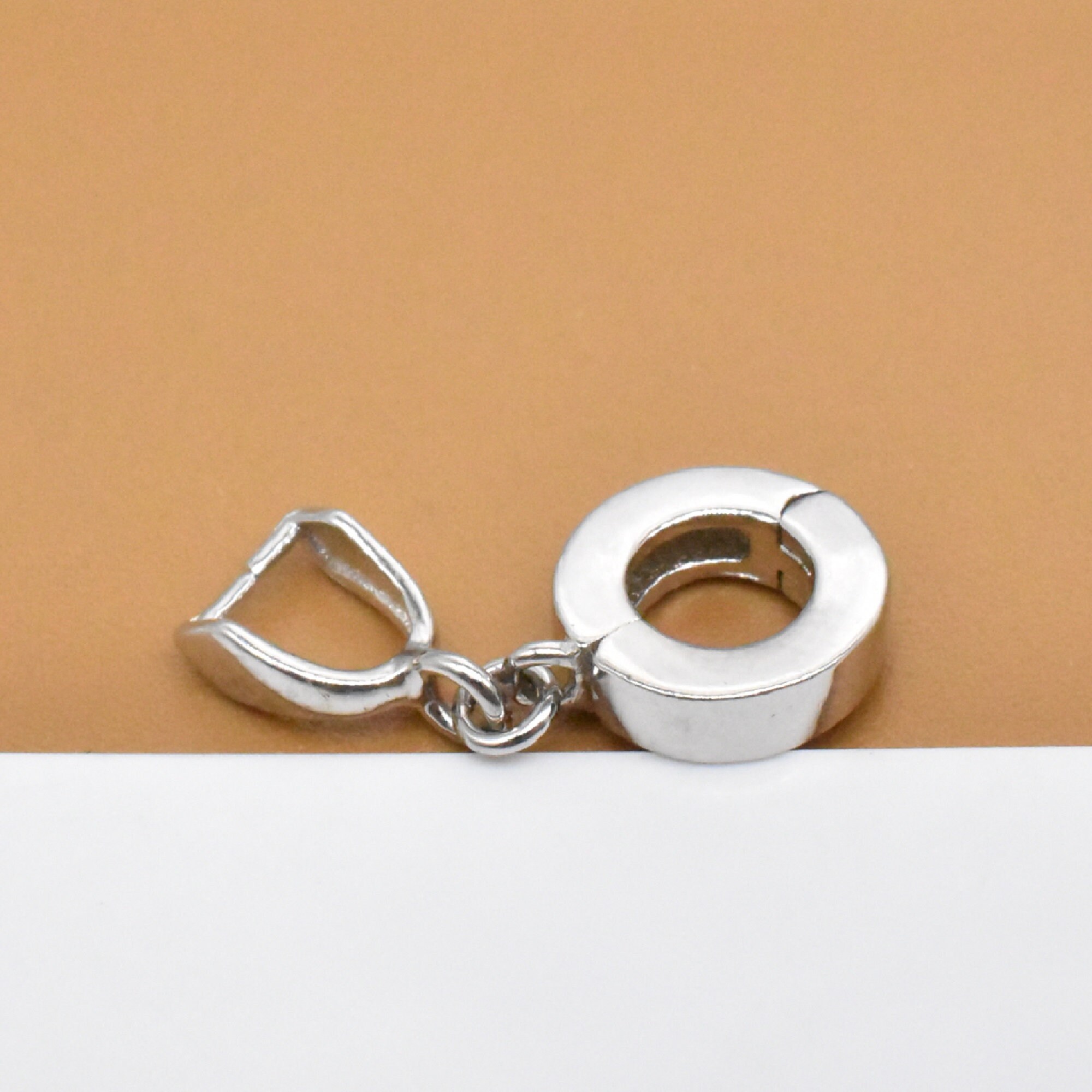 2 Sterling Silver Pinch Bails 925 Sterling Silver Pinch Etsy UK