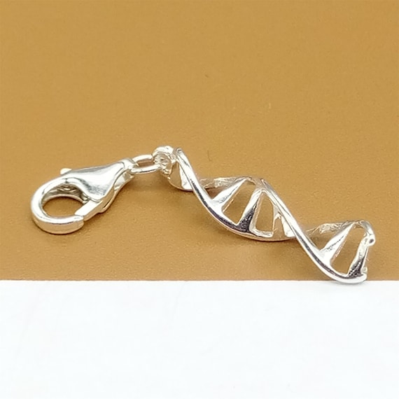 アクセサリー Handmade Vintage Silver DNA Necklace 925 DNA Double Helix Charm Necklace - 925 Sterling Silver