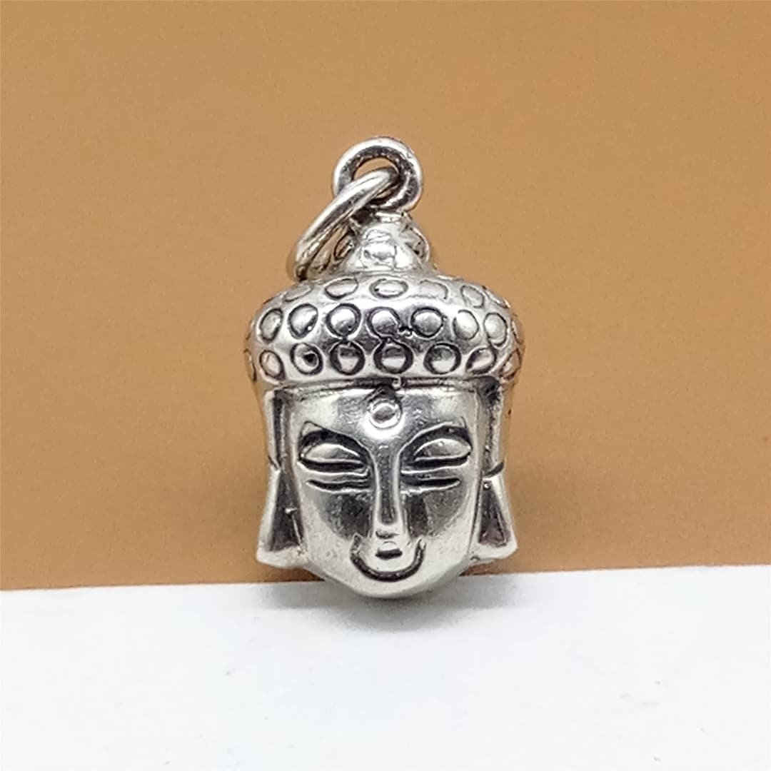925 Sterling Silver Buddha Statue Charm Buddhism Buddhist Etsy