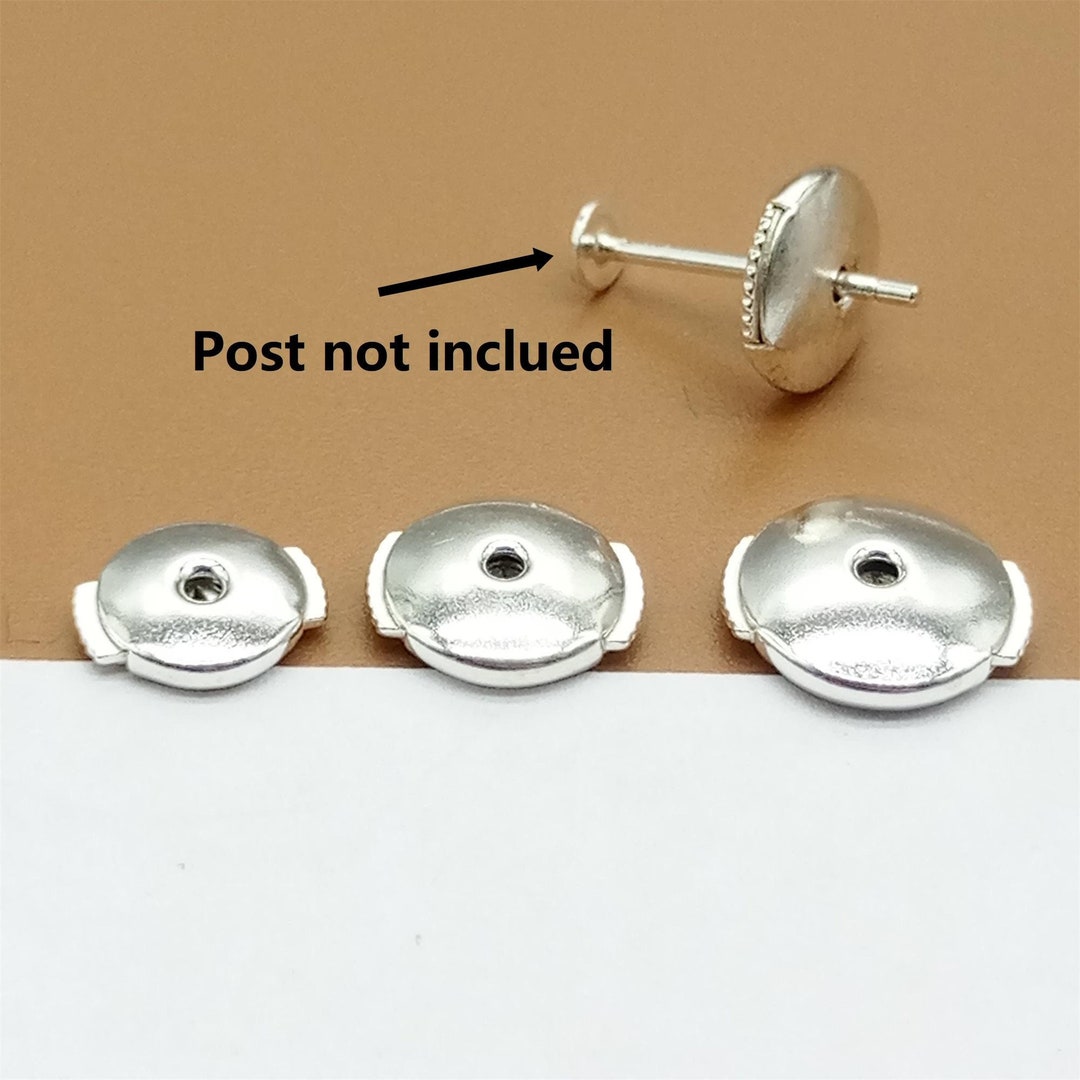 5 Pairs Sterling Silver UFO Earring Backs 925 Silver Earring Etsy