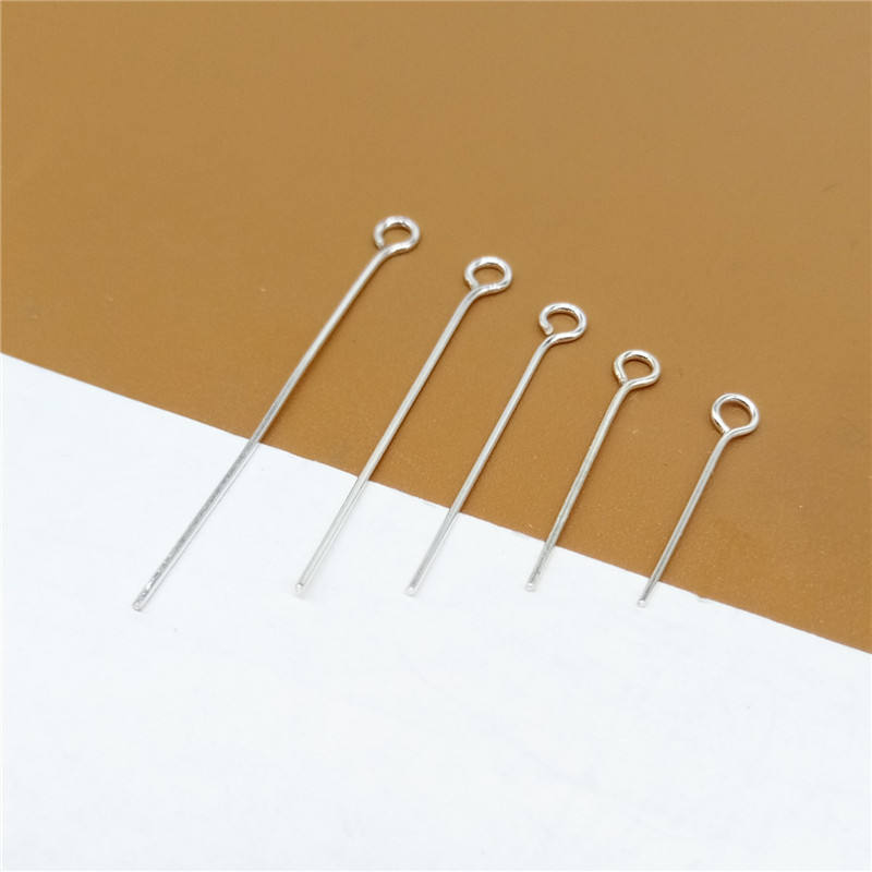 50 Sterling Silver Eye Pins Eyepin, Sterling Silver Headpins