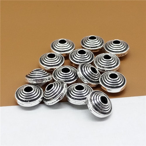 4 Sterling Silver Knot Round Beads Spacer Beads 925 Silver - Etsy