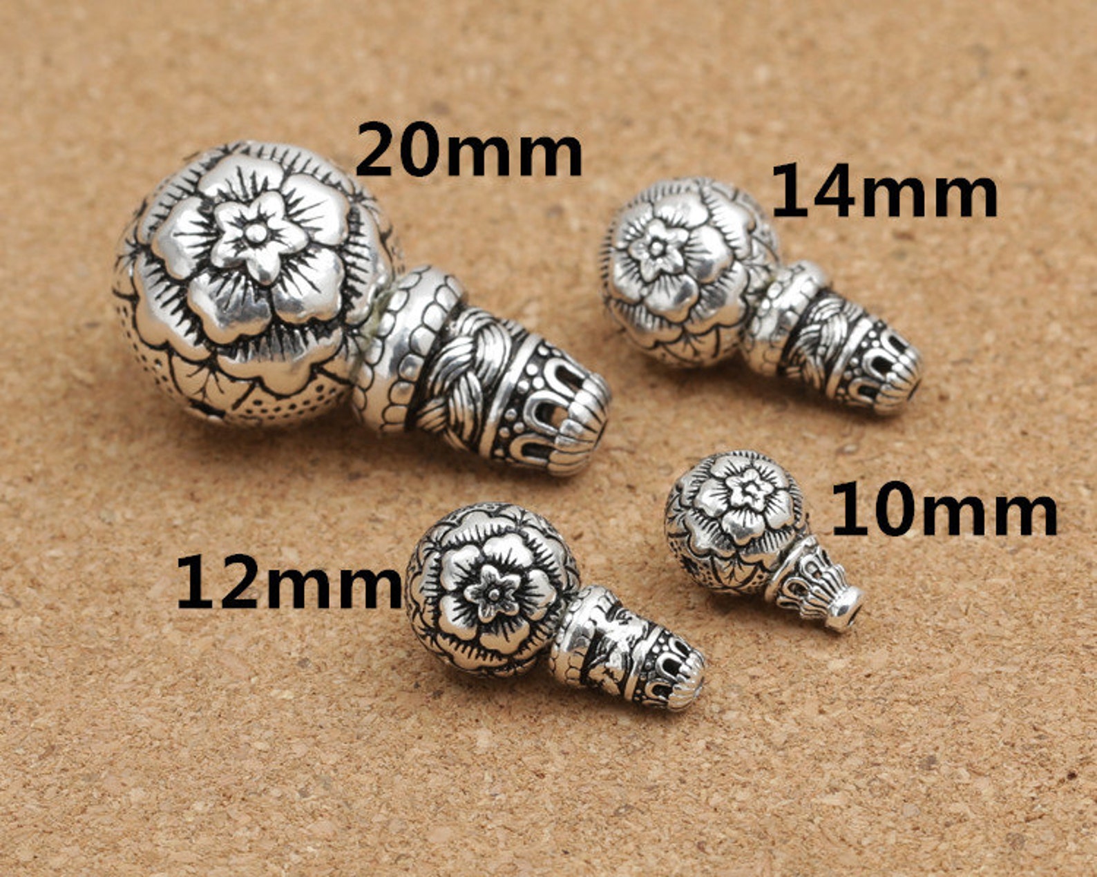 Sterling Silver Guru Bead Sterling Silver Prayer Beads Etsy