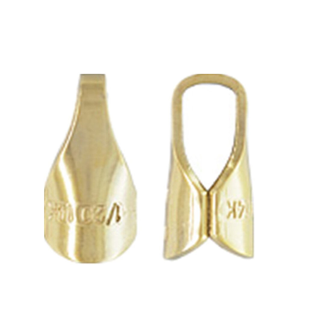 14K Gold Filled Leather Cord End Caps Gold Filled Crimp Ends Etsy