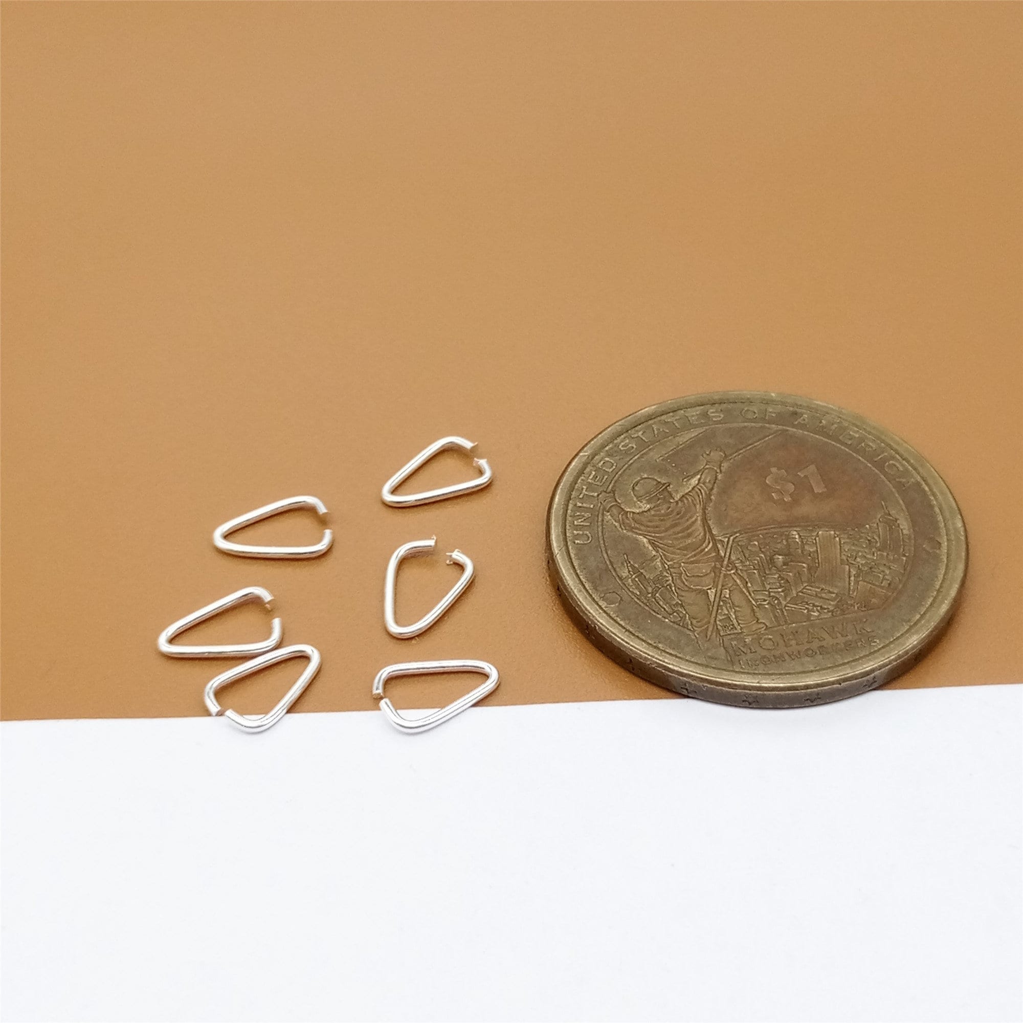40 Sterling Silver Triangle Jump Rings Open Jump Rings 925 Etsy