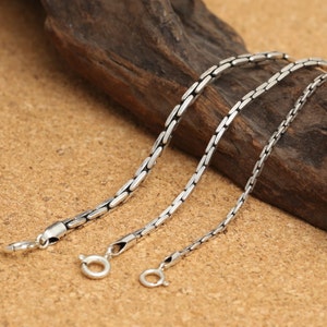 Sterling Silver Rice Grain Bali Chain, Sterling Grain Bali Chain, 925 Silver Bali Chain Necklace 1.5mm 2mm 2.8mm 18&quot; 20&quot; 22&quot; Inches