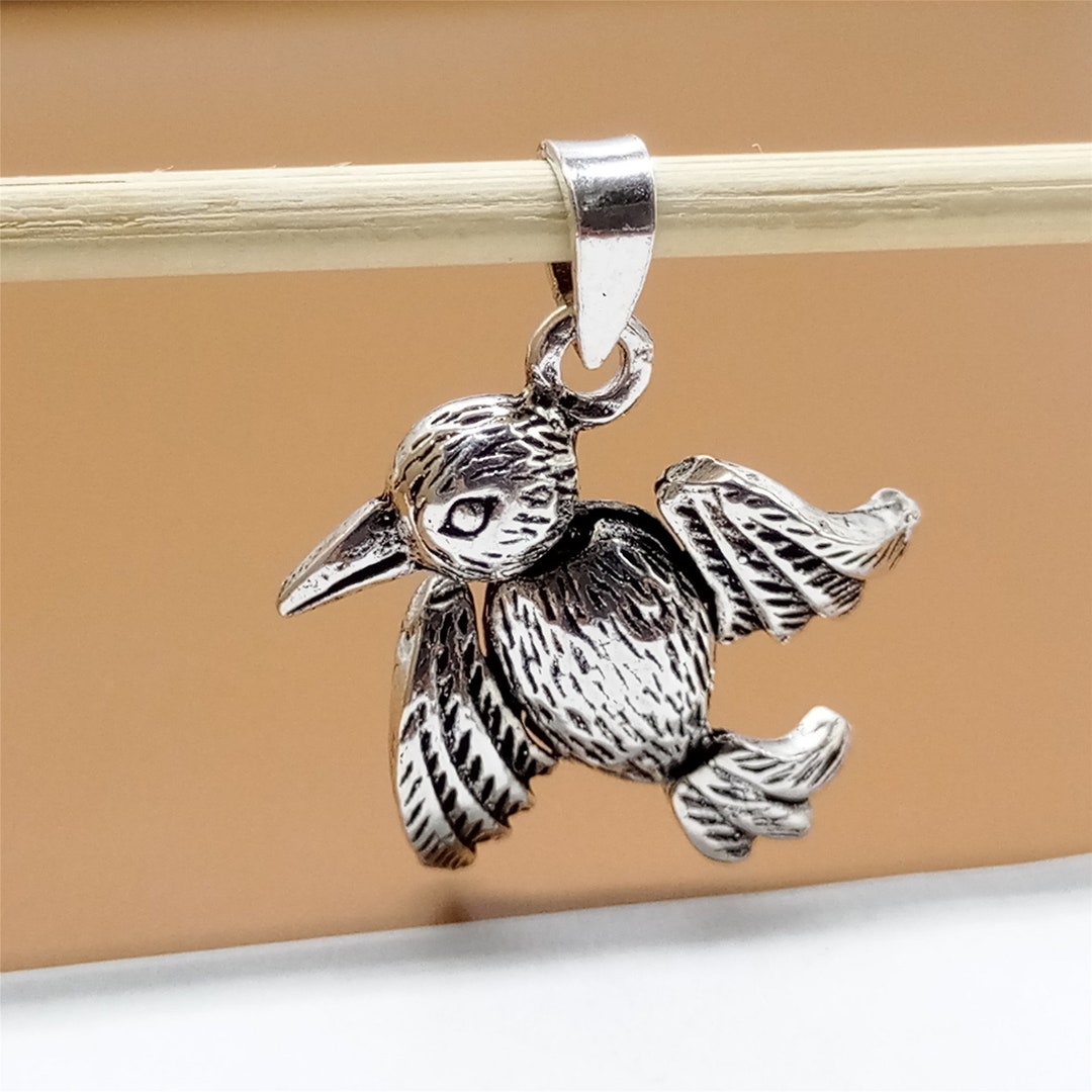 Sterling Silver Movable Hummingbird Charm, 925 Silver Hummingbird Charm ...