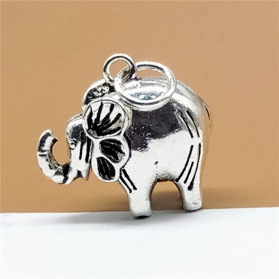 STERLING925 象モチーフ シルバースプーン5本 スターリングシルバーの象のチャーム、925スターリングシルバーの象の