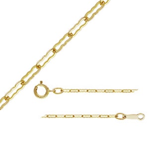 14K Gold Filled Krinkle Necklace Chain w/ Spring Ring Clasp, Gold Filled Krinkle Chain Necklace, Gold Filled Necklace 1.4mm 16 18 Inches