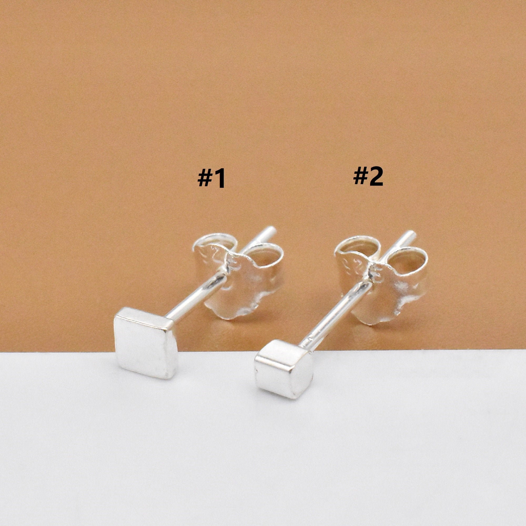 Lot De 20 Paires De Boucles D'Oreilles Clous Carrés En Argent Sterling 925 - Neuf Avec Étiquettes