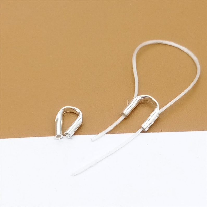 Kabelfänger i 15 sterlingsilver, trådskydd, kabelfänger, trådskydd, kabelfänger i 925 silver, trådskydd, smyckefynd bild 3