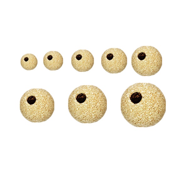 Gold-Filled Stardust Round Beads, Choice of Size .