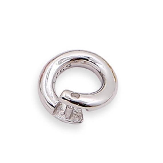 925 Sterling Silver Locking Jump Ring, 10mm - Jewelry Findings