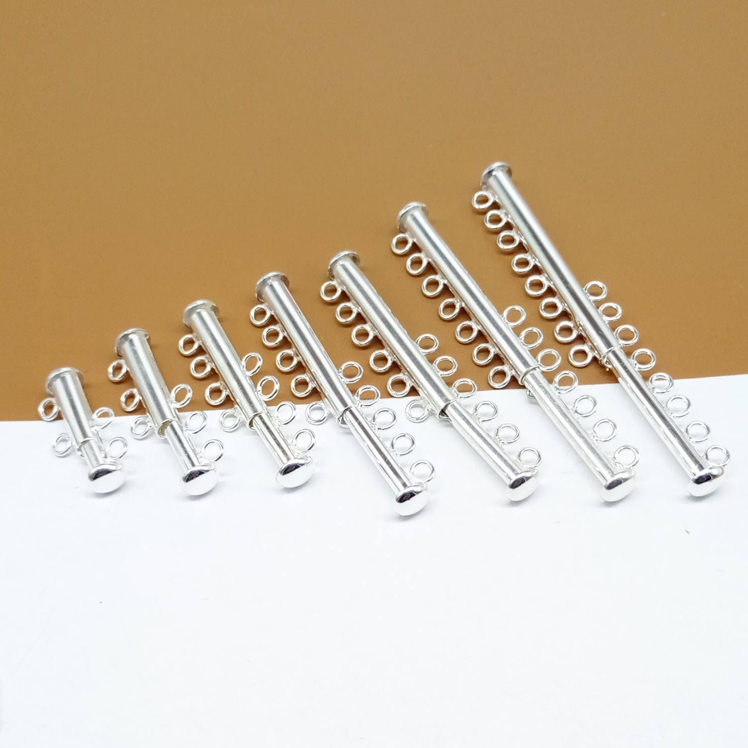 Sterling Silver Tube Clasp 925 Silver Tube Clasp 2 3 4 5 6 7 Etsy