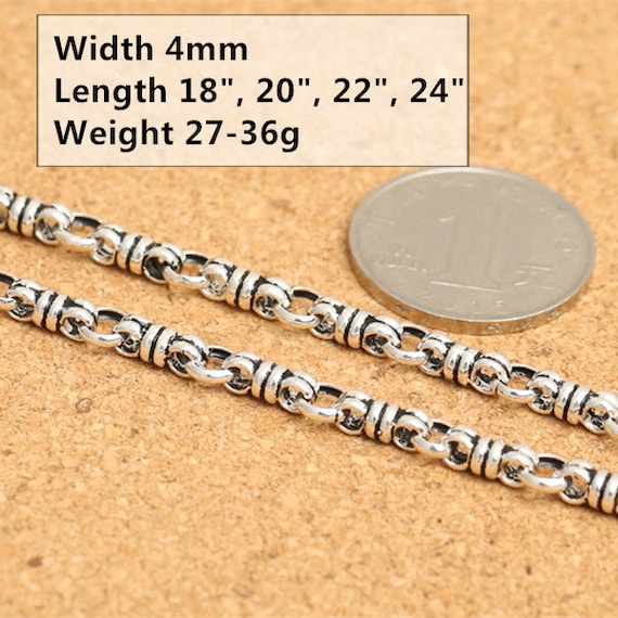 Vintage Silver Knot Chain Necklace 925