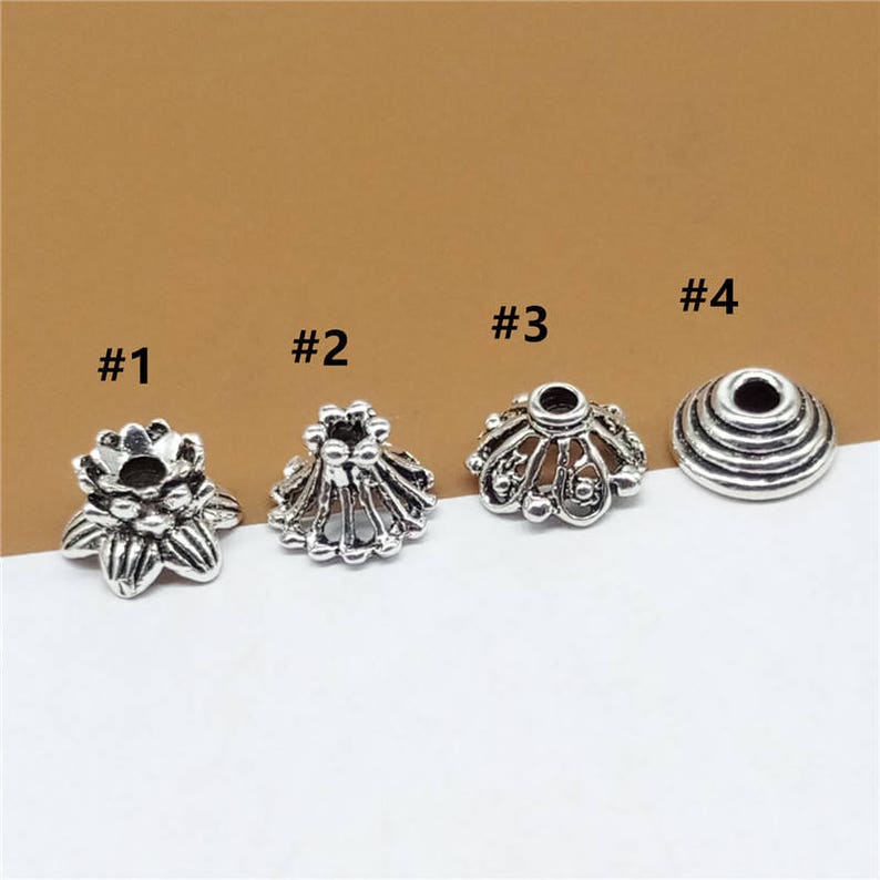 Sterling Silver Bead Caps 925 Stering Silver Bead Caps for Etsy