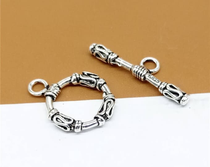 2 Sterling Silver Toggle Clasps Sterling Toggle Clasps 925 | Etsy