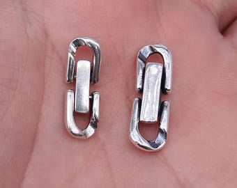 925スターリングシルバー製折りたたみ式留め具、ネックレス短縮金具