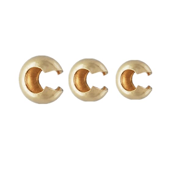 30pcs 14K Gold Filled Crimp Covers 2 