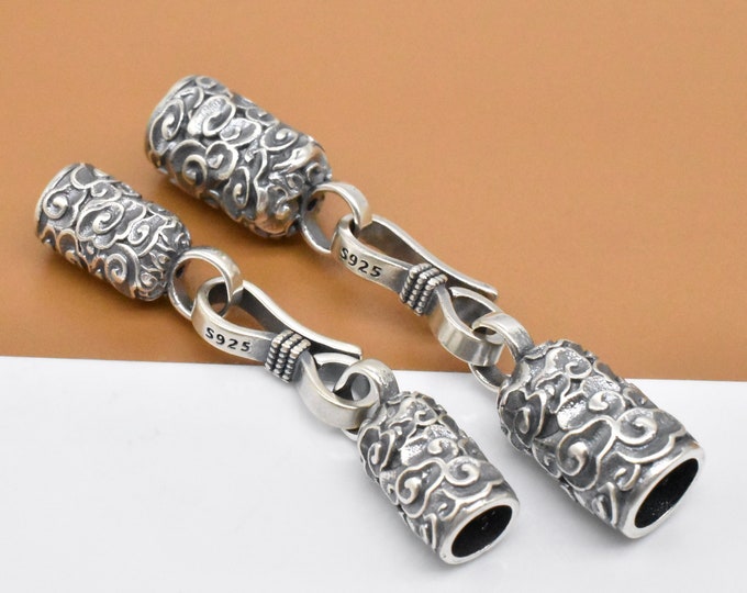 20 Sterling Silver Cord End Caps 925 Sterling Silver Leather Etsy