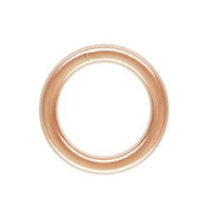 4pcs 14K Rose Gold Filled Closed Jump Rings, Rose Gold Filled Jewelry Findings, Round Jump Ring, Diameter 10mm, Wire Thickness 1mm(18 gauge)