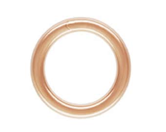 2pcs 14K Rose Gold Filled Closed Jump Rings, Rose Gold Filled Jewelry Findings, Round Jump Ring, Diameter 10mm, Wire Thickness 1mm(18 gauge)
