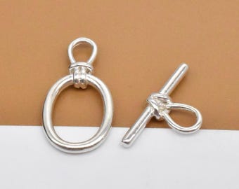 Chiusure a levetta in argento sterling 925, chiusura a levetta, chiusura a levetta ovale, connettore a levetta ritorta per collana e bracciale