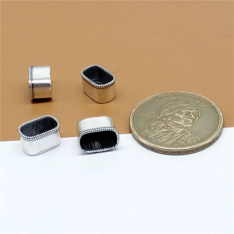 4 Sterling Silver Cord End Caps Leather Cord Caps 925 Silver Etsy