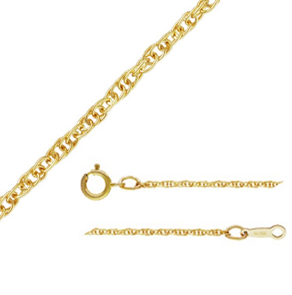 Rope Chain Necklace 14k Yellow Gold-filled 1mm Width, 18-inch Rope Chain Necklace 14k Yellow Gold-filled 1mm Width, 18-inch