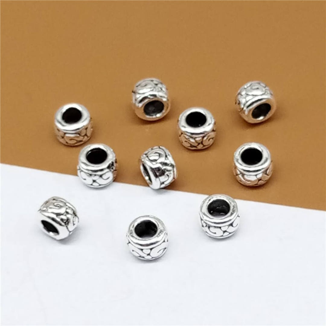 16 Sterling Silver Seed Beads, Sterling Seed Bead, 925 Silver Pony Bead