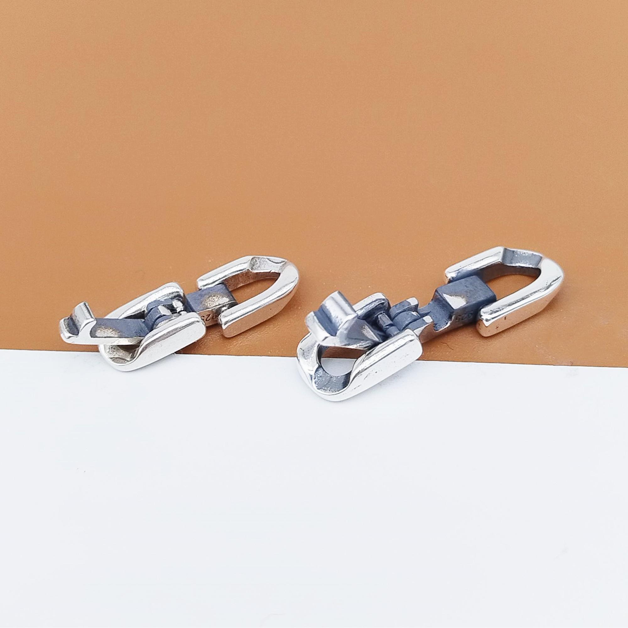 925 Sterling Silver Fold Over Clasp, Necklace Shortener, Bracelet