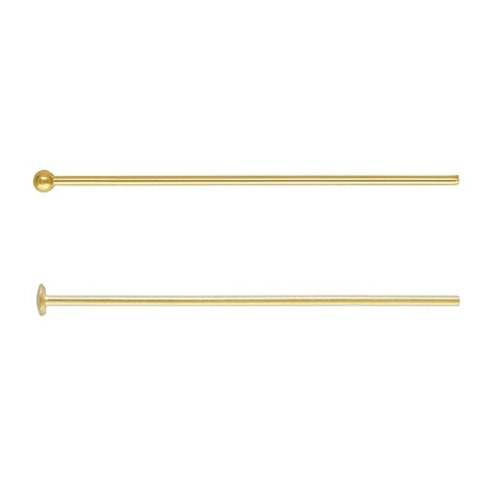 15pcs 14K Gold Filled Headpins, Ball Head Pins, Cup Head Pin, Gold Filled Pin 26 gague, 24 gauge, 22 gauge, 1" 1.5" 2"(25.4mm 38.1mm 50.8mm)